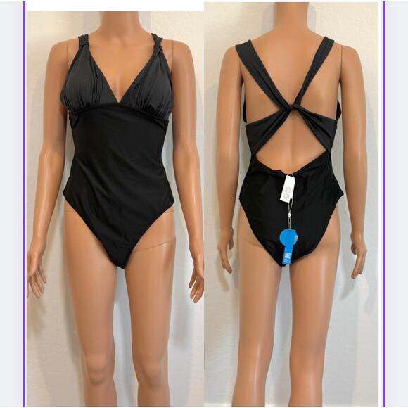 Cupshe large v front strappy back one piece swimsuit SW 2642 - Picture 8 of 8
